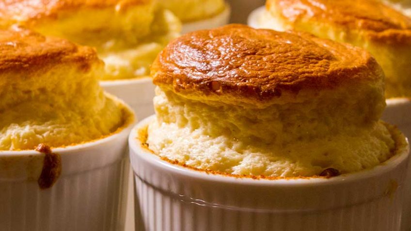 Twice bake Cheese Soufflé Made with French Camembert cheese